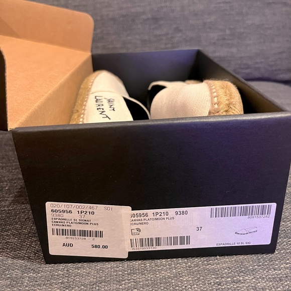 Saint Laurent Embroidered Espadrilles in canvas size 37 - Picture 3 of 11